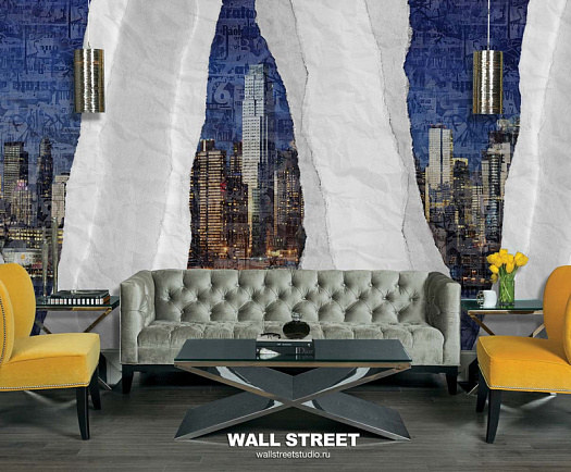 Фотообои в интерьере артикул Urban 50, URBAN, Wall street