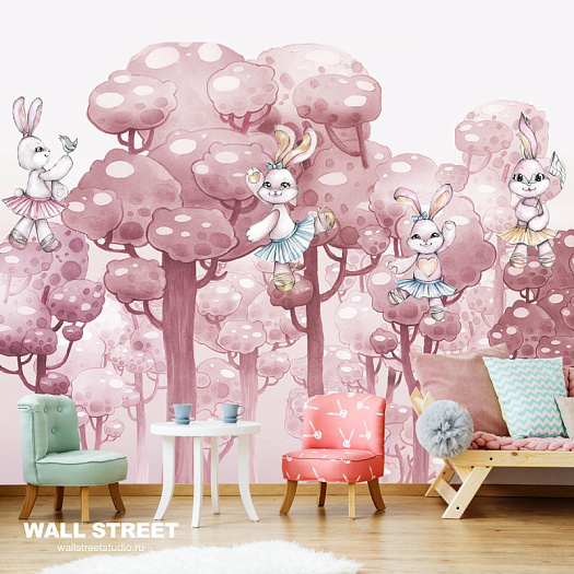 Фотообои в интерьере артикул Rabbit Room 4, RABBIT ROOM, Wall street